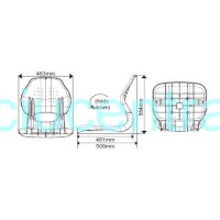 Sulenkiama sėdynė SIROCCO pilka Sulenkiama sėdynė SIROCCO pilka